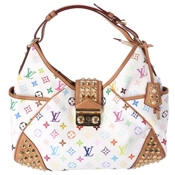 Louis Vuitton x Murakami Chrissie MM Monogram Multicolor Shoulder Bag Studded - Picture 1 of 9
